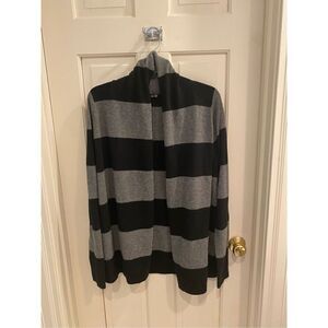 Theory Oversized Striped Cashmere Cardigan